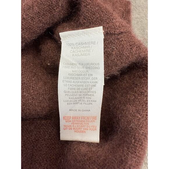 Crush 100% Cashmere Brown Long Button Cardigan Sweater Women’s Size XL - Picture 12 of 13